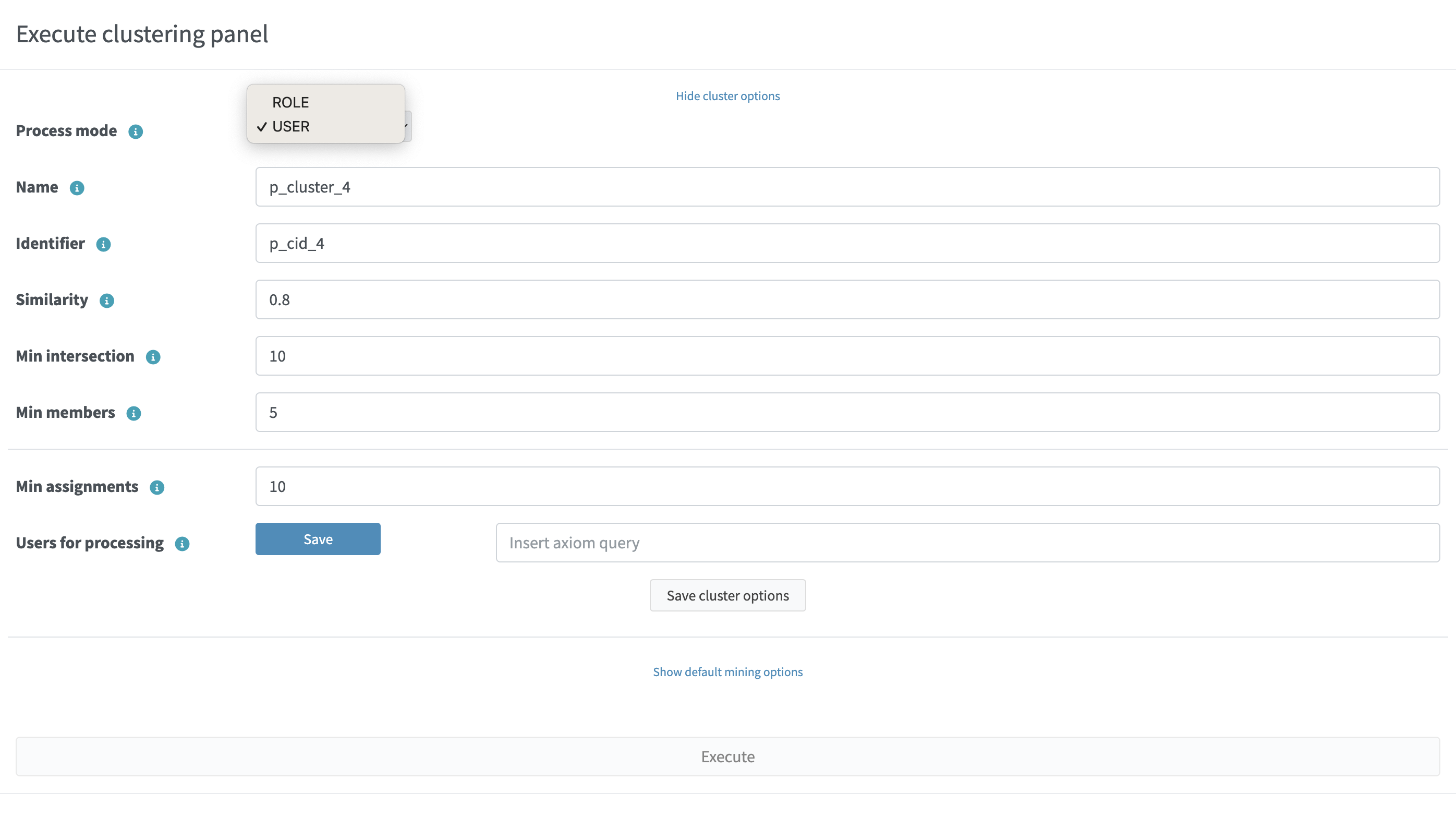 Role mining location