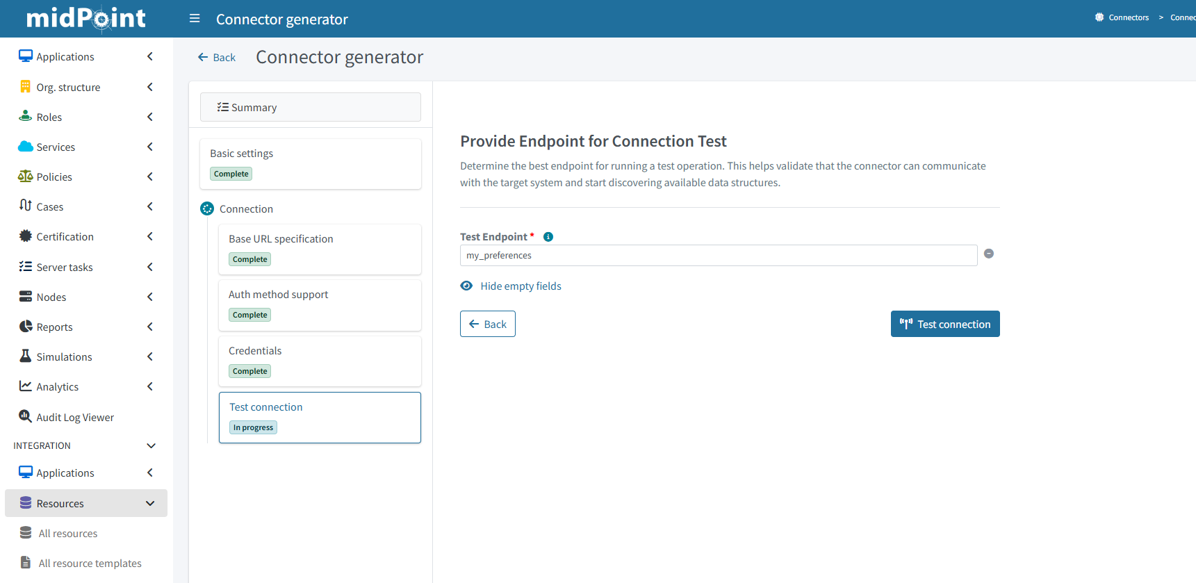 i con gen test endpoint