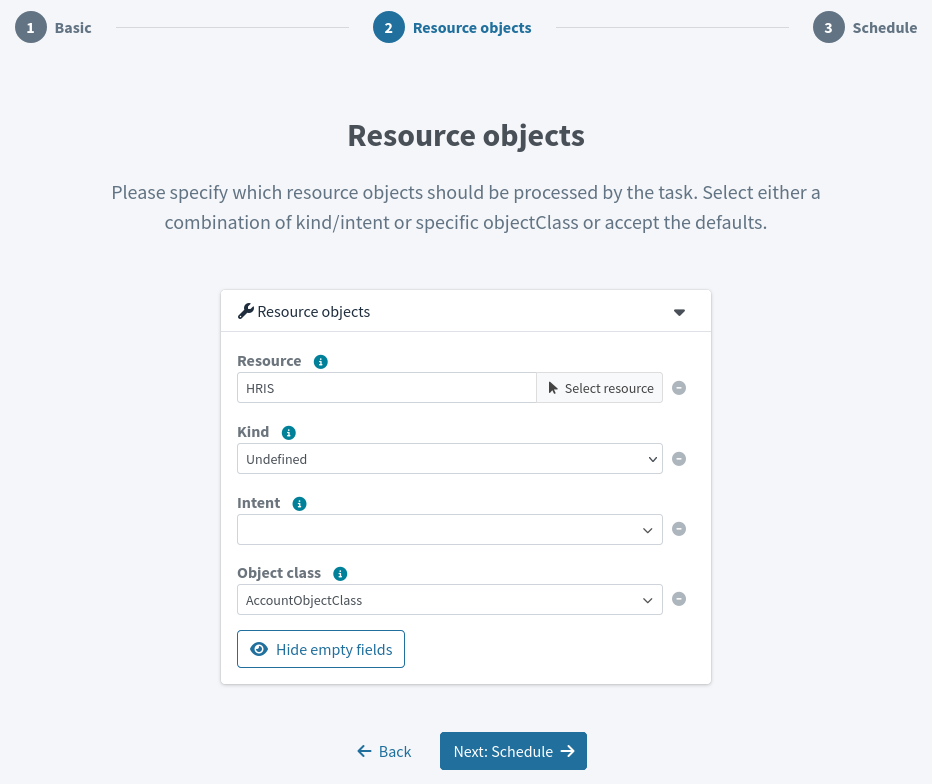 gui shadow reclassify task wizard resource objects