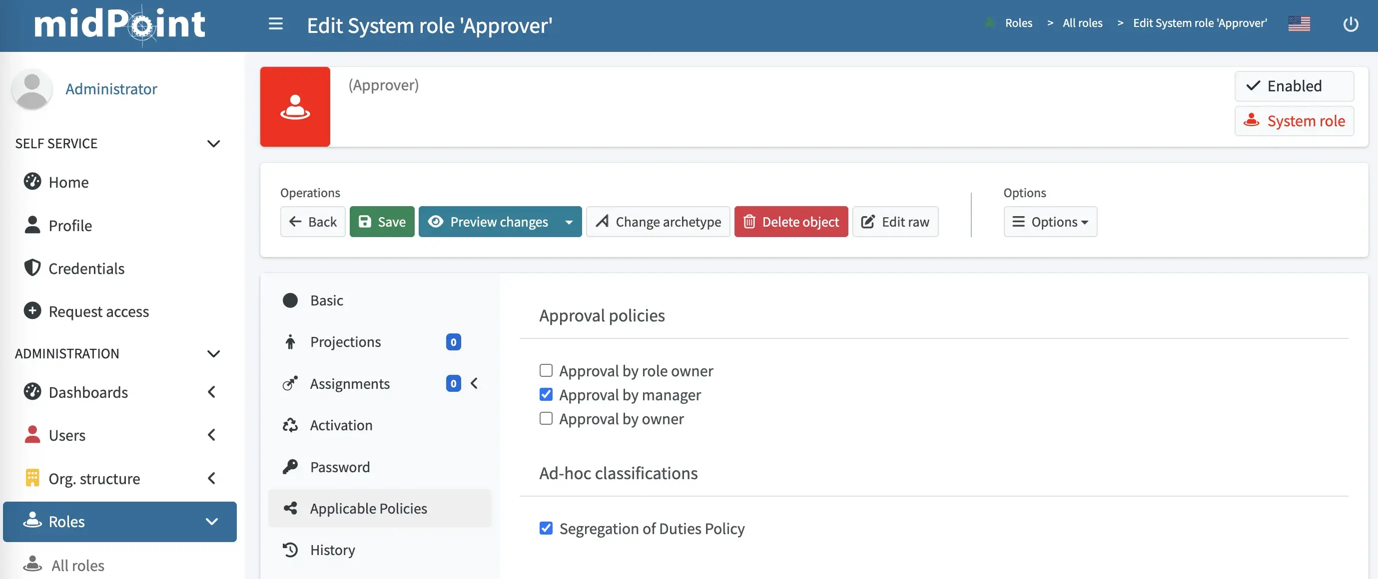 Assign policies in Applicable Policies